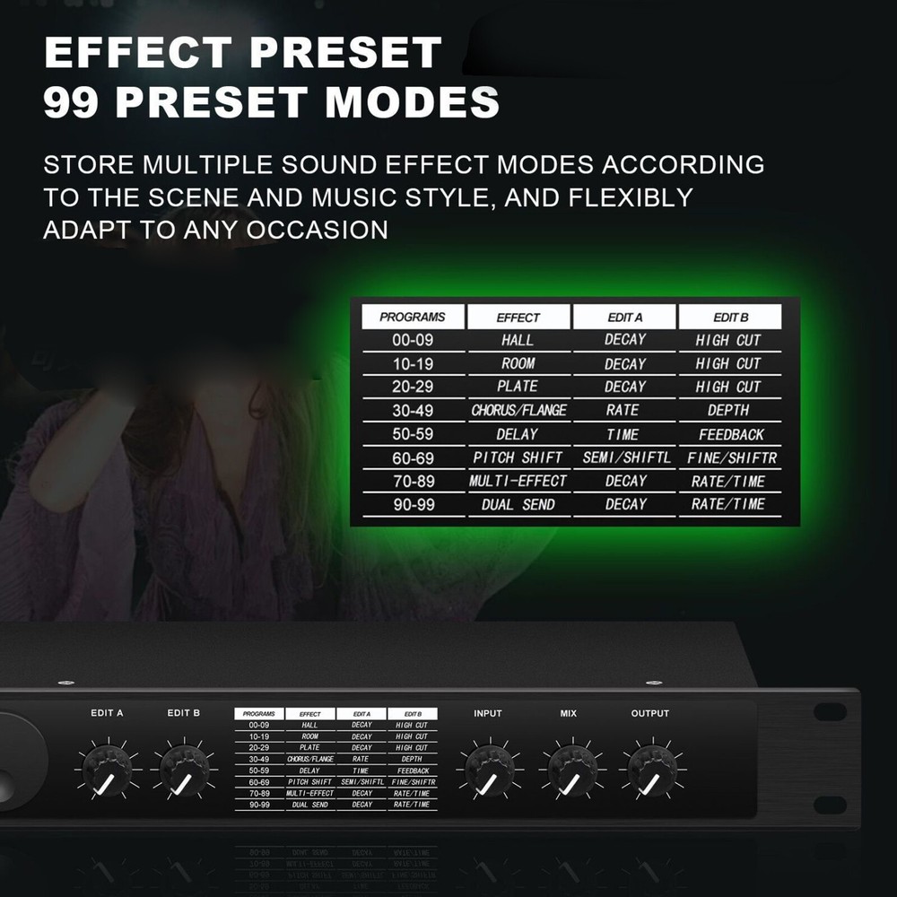Digital Reverb Multi Effect DSP Processor Audio Processor Equalizer Professional