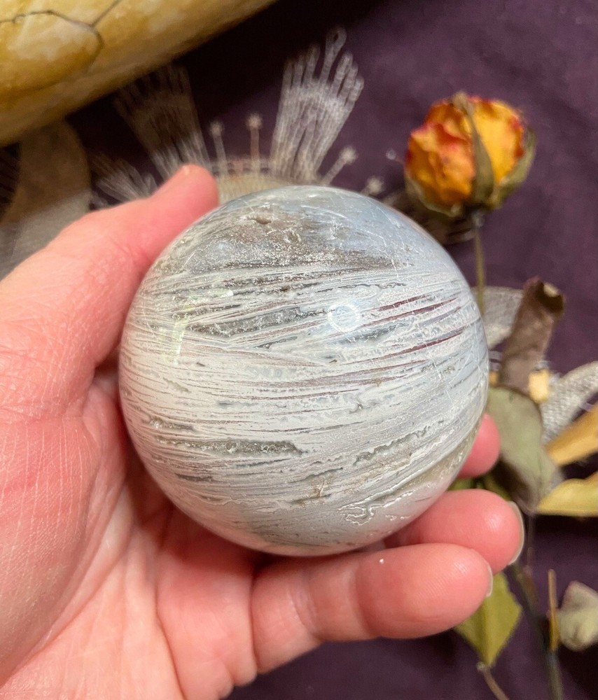 Mexican Lace Agate Sphere, Pagan, Witchcraft