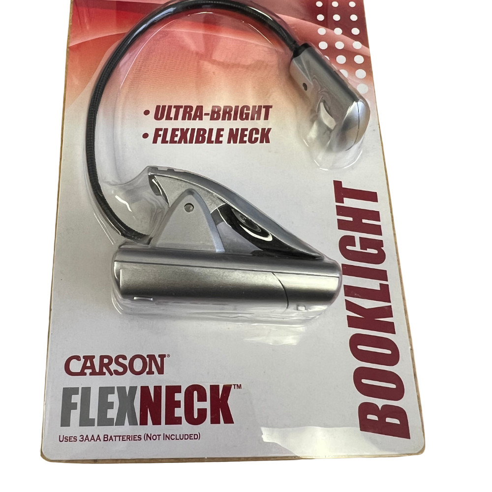 Carson FL-66 Flex Neck Plus Ultra Bright Fully Adjustable 6 LED Book Light, Gray