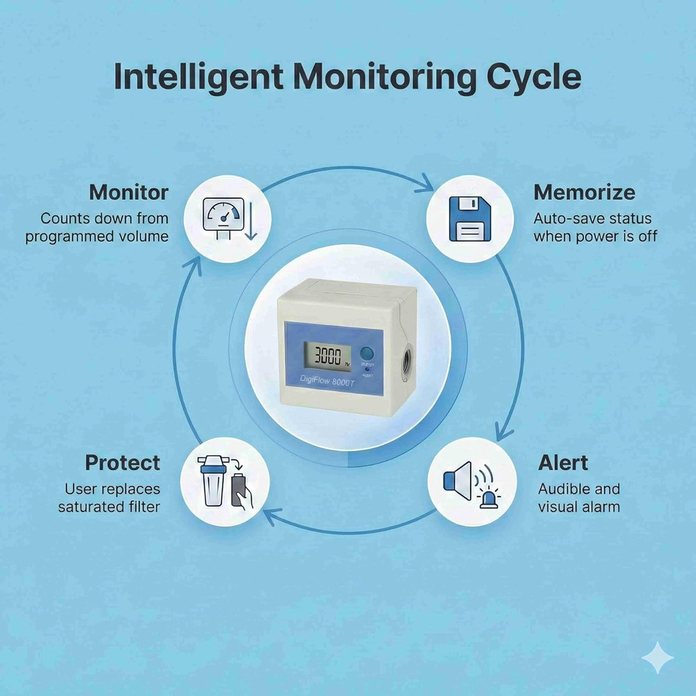 Savant Digital Flow Meter 3/8" NPT for Water Filter