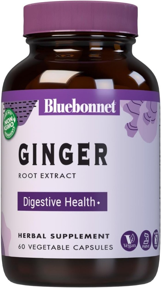Bluebonnet Ginger Root Extract Supplement, 60 Count