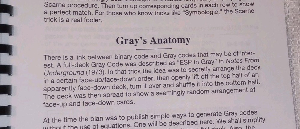 Karl Fulves Combo 2 Binary Numbers Card Magic Memory Gray Code Math Oop