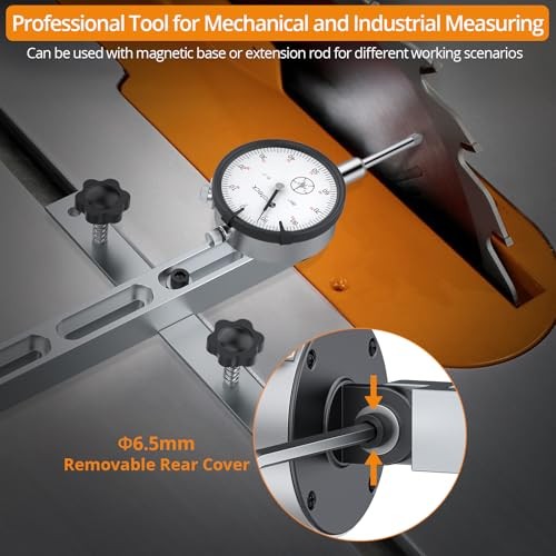 Silver 1"/0.001" Dial Indicator Gauge Full Metal Construction