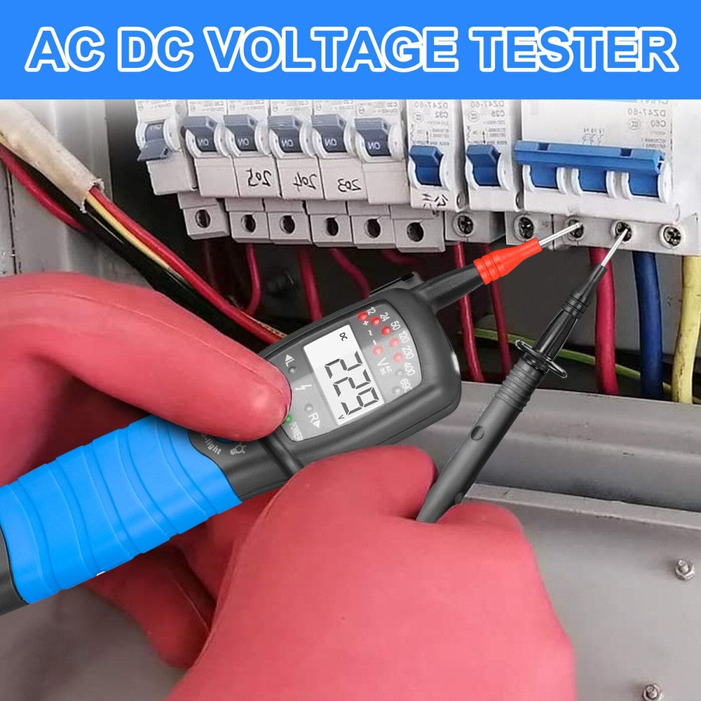 Digital AC DC Voltage Continuity Tester 3-phase Voltage Phase Rotation Voltmeter