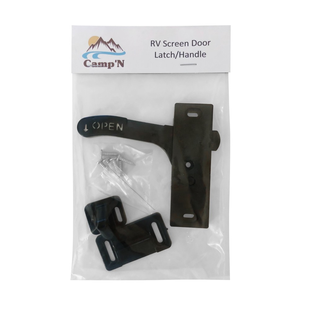 RV Screen Door Latch Left Hand Handle Kit fits Camper Motorhome Travel Trailer