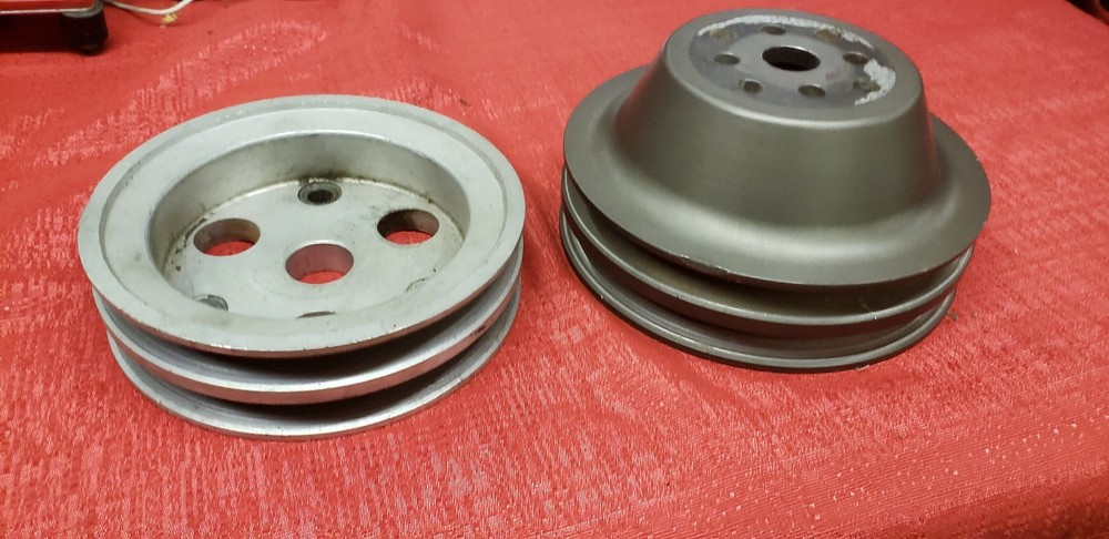 COLMAN BILLET ALUMINUM UPPER AND LOWER REDUCTION PULLEYS.