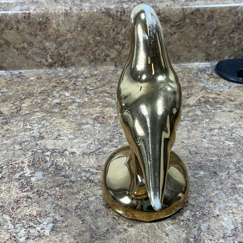 Vintage Ceramic Small Bird Figurine - Gold Nice