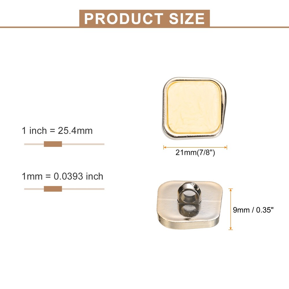 5pcs Gold Pearl Button 21mm 0.35" Thick Sewing Button Style A
