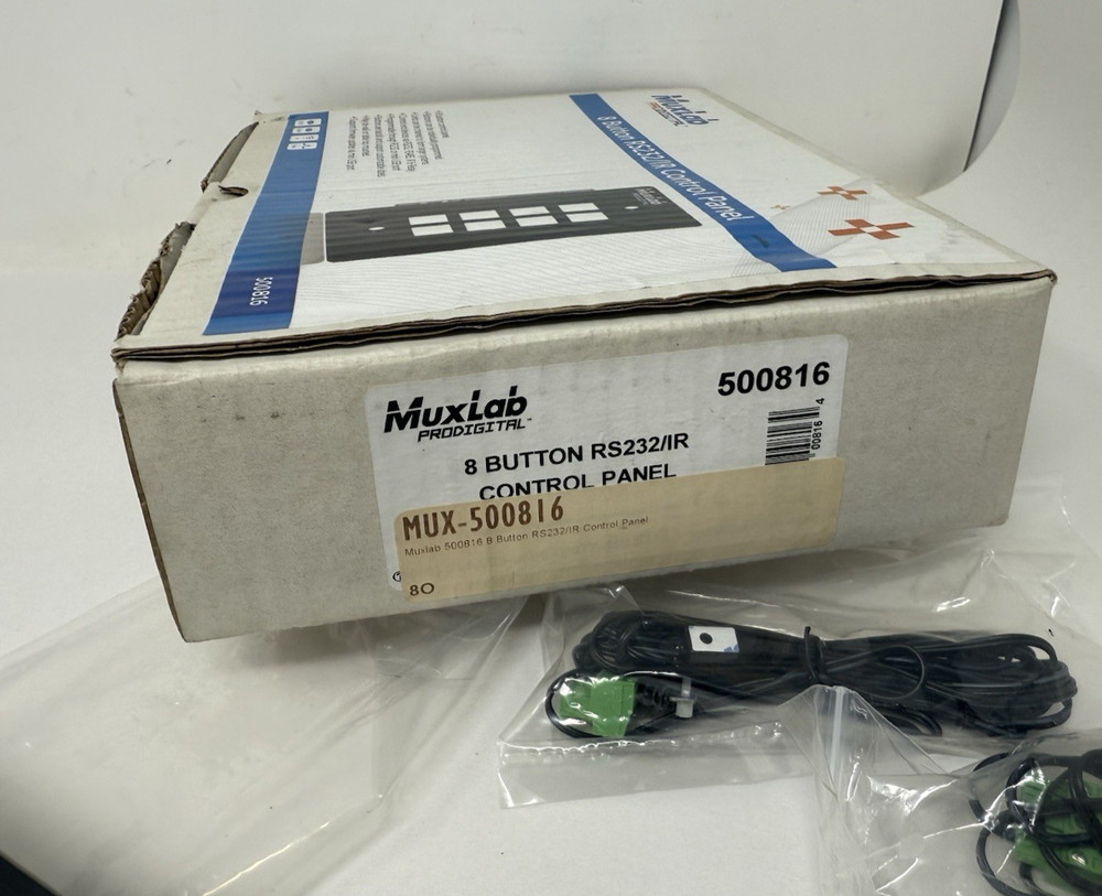 MuxLab 8-Button RS232 / IR Control Panel Model 500816 ~ Untested