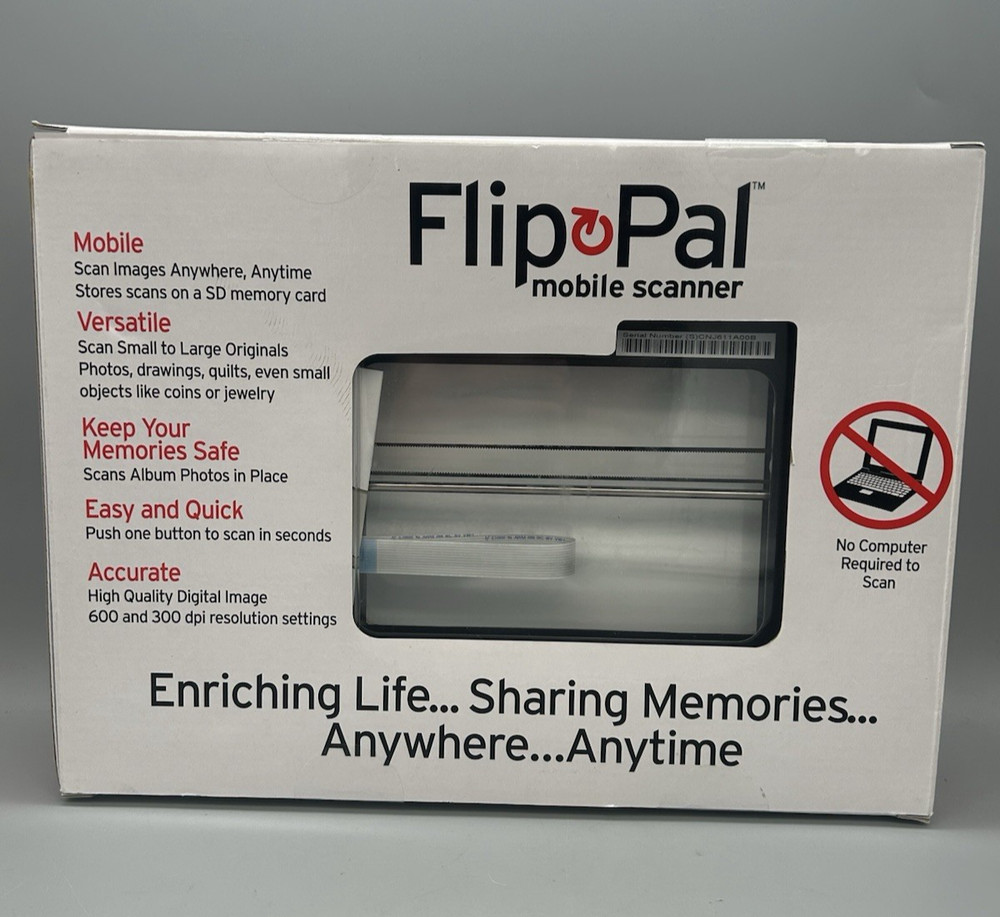 Flip Pal Mobile Scanner 100C Cordless Flatbed Scanner - Sealed