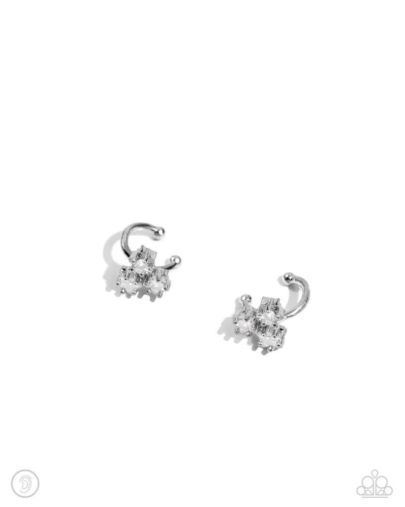 Paparazzi ETHEREAL ENSEMBLE white earring-CUFF