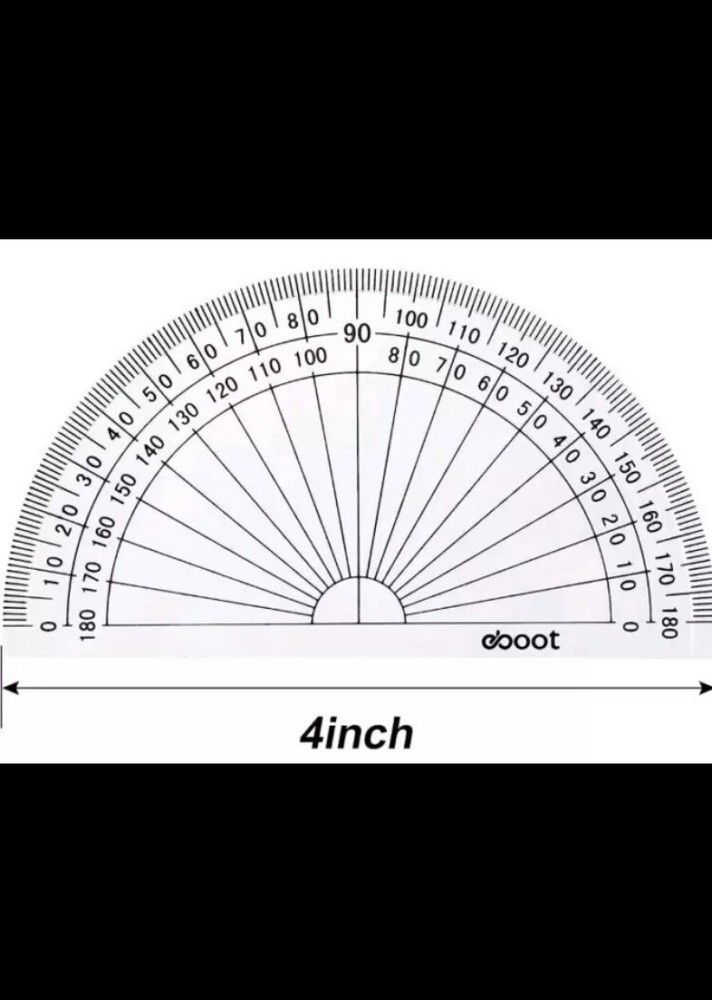 4 Inch Clear 180 Degree Protractor 10 Pack
