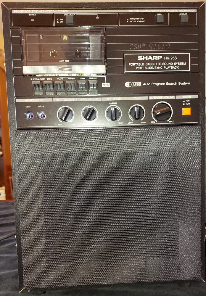 Sharp HK-25S Portable Cassette Sound System With Slide/Sync Playback
