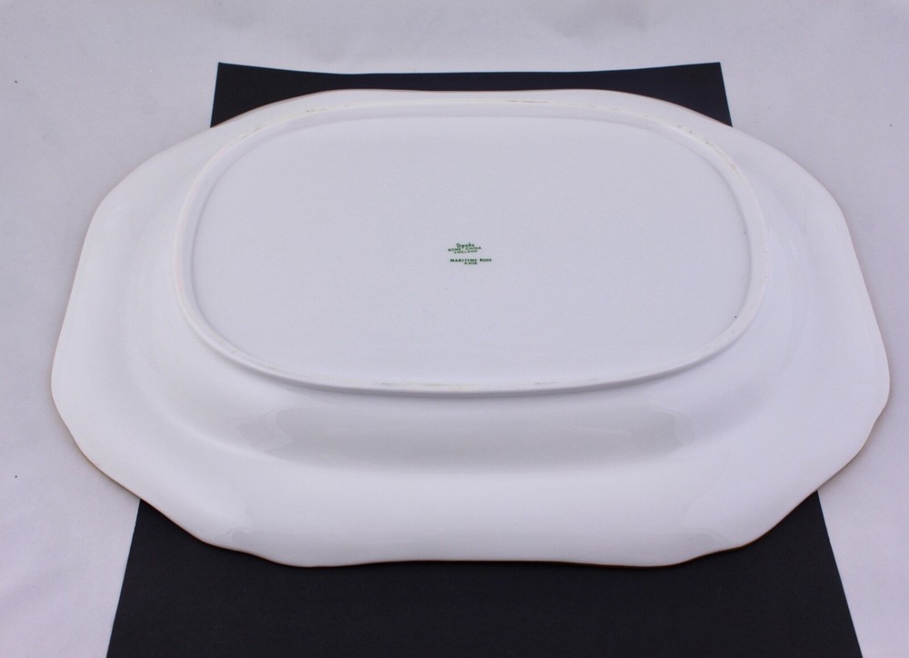 SPODE COPELAND CHINA MARITIME ROSE 16" OVAL SERVING PLATTER - MINT