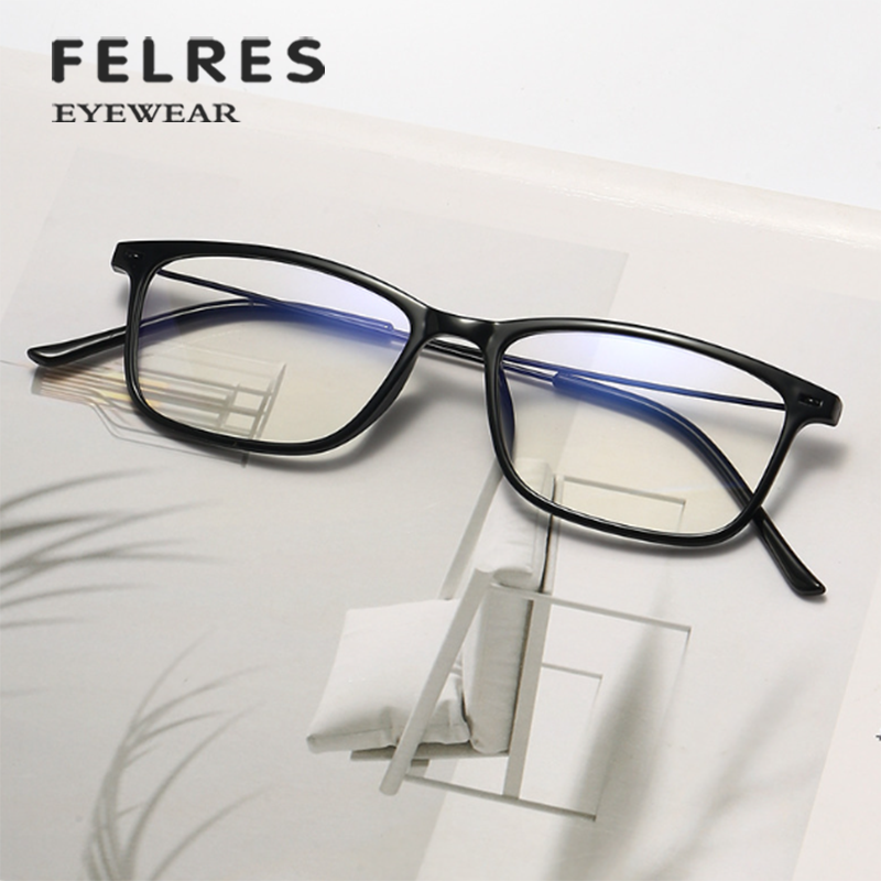 Men Square Small Frame Reading Glasses Blue Light Blocking Presbyopic Readers