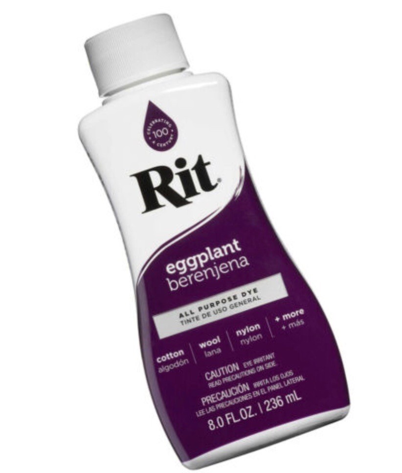 Rit All-Purpose Liquid Fabric Dye, Eggplant Purple, 8 Fl. Oz.