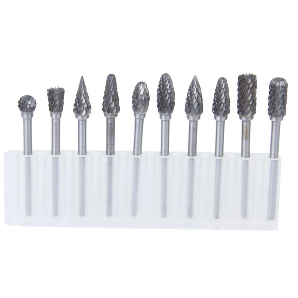 10pcs carbide burr die bits deburring tools