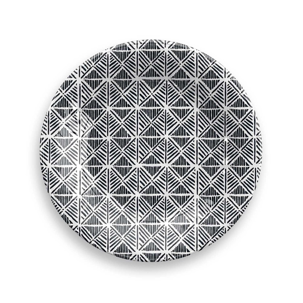 18-Piece Member’s Mark Melamine Dinnerware Set PRINTMAKER Geometric Design