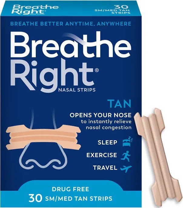 Breathe Right Original Large Tan Nasal Strips-30 Count