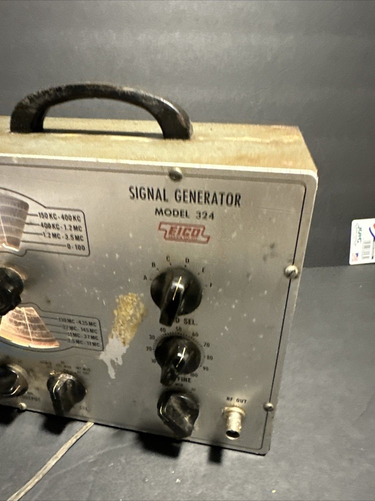 Eico Signal Generator Model 324 Untested, Powers On, Lights Up Untested #P