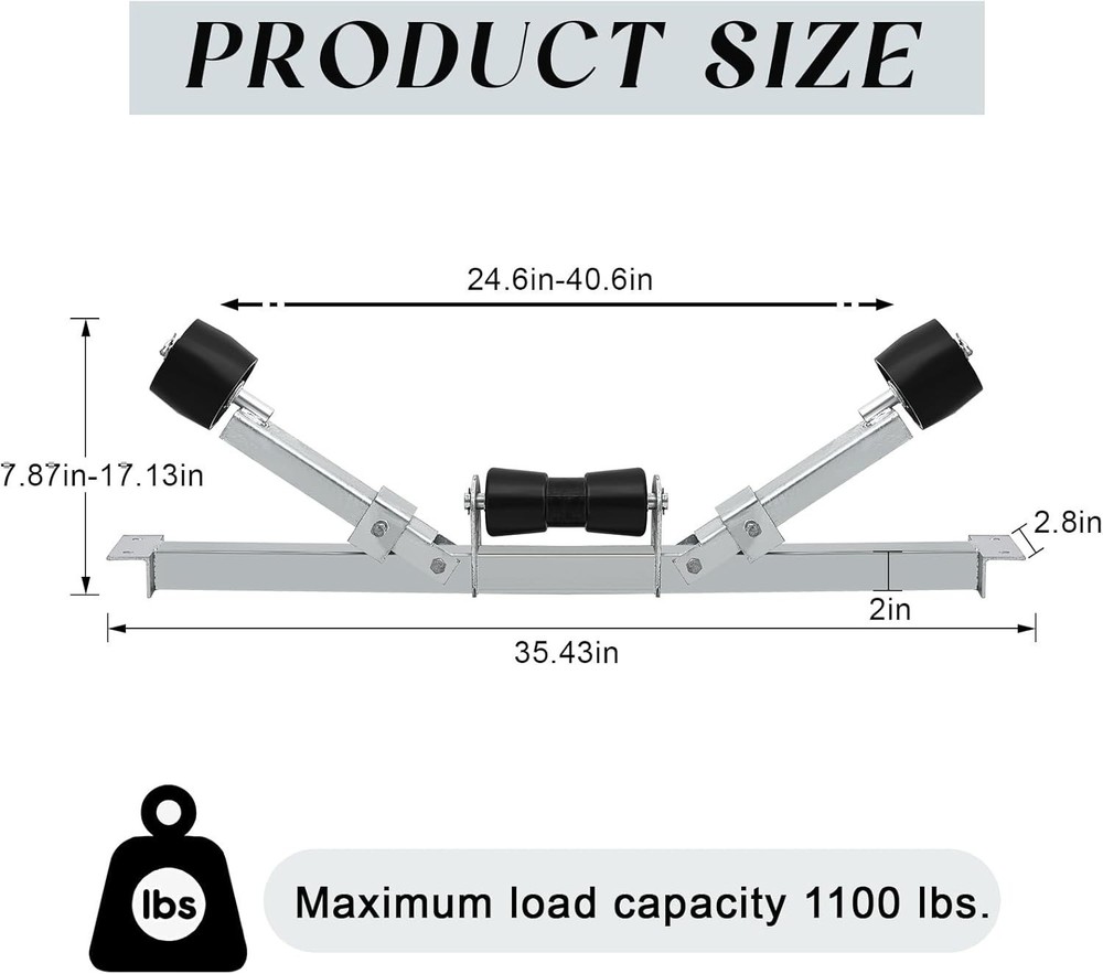 Datanly Boat Trailer Rollers Large Load Capacity Parts Bottom Support Bracket