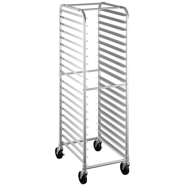 20 Sheet Bun Pan Rack End Load with 4 Wheels Kitchen Bakery Restaurant Catering