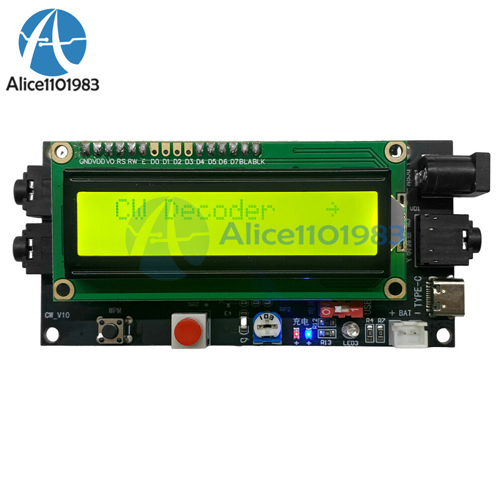LCD1602 Ham Radio Essential CW Decoder Morse Code Reader Translator Decoder