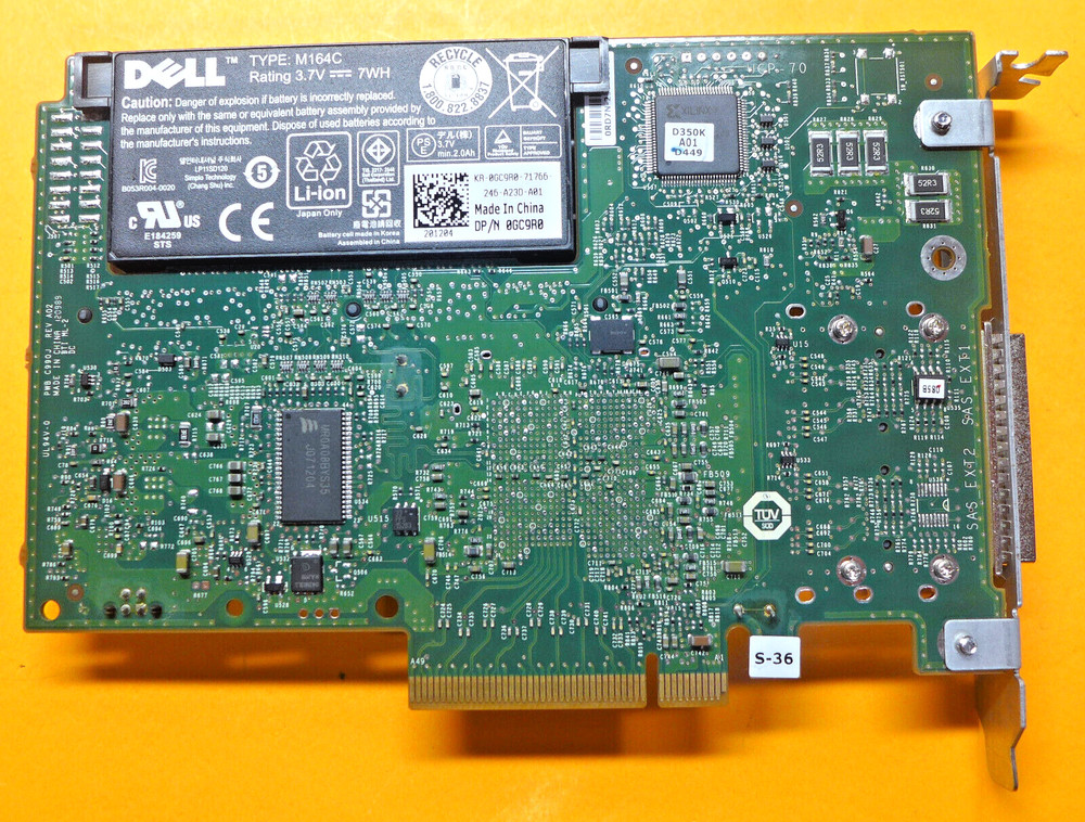 Genuine Dell H800 PCI-e SAS RAID Controller 71N7N