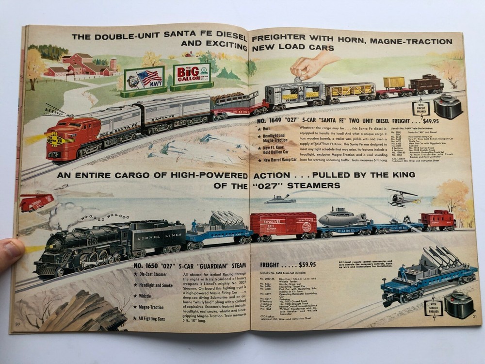 1961 Lionel Model Train Catalog 72 Color Pages! L