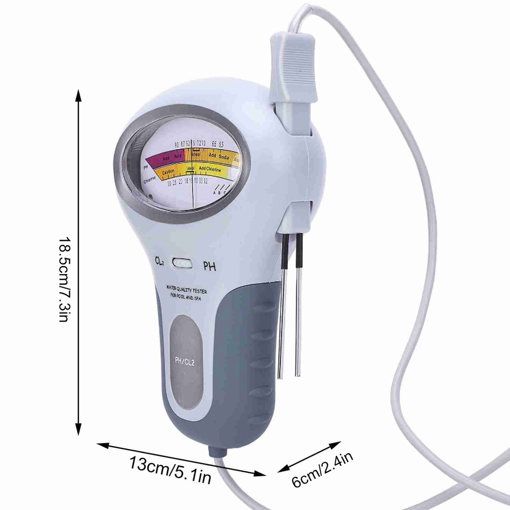 Water Quality Tester PC‑102 CL2 PH Tester Digital Spa Water Quality Analyzer