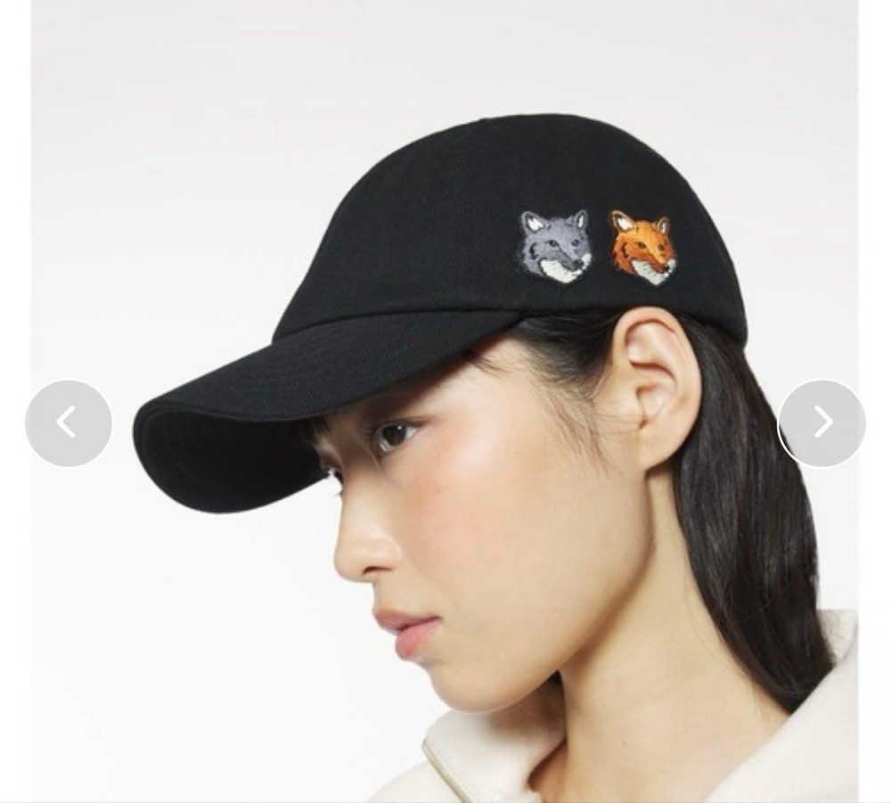 DOUBLE FOX HEAD CAP Maison Kitsun