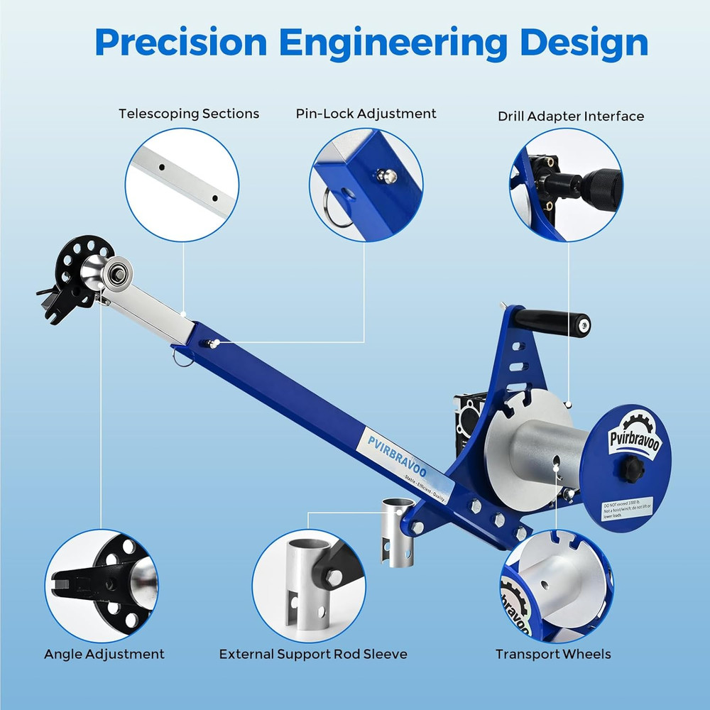 Handheld Cable Puller Heavy-Duty Electrician Tool for 1/2‘ to 4’ Wire Runs