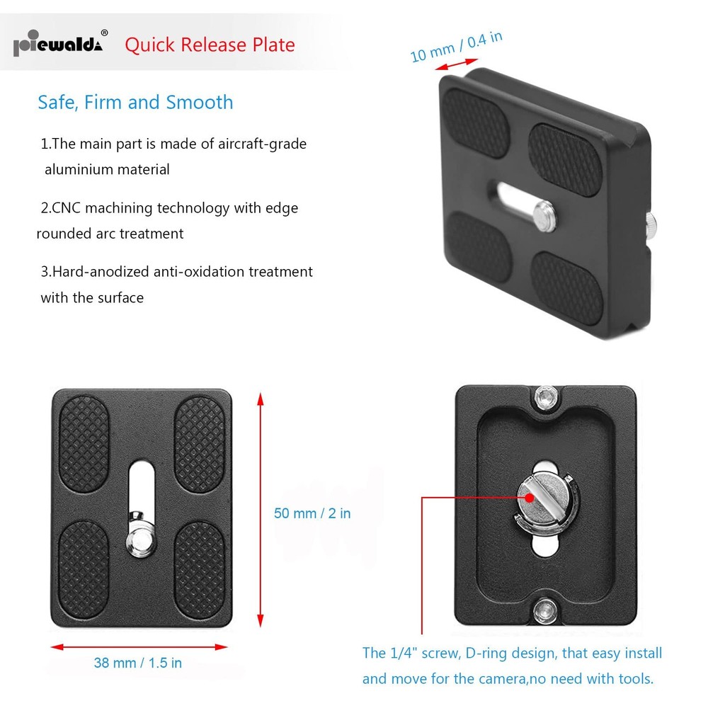 Niewalda Universal Tripod Quick Release Plate, PU-50, PU50