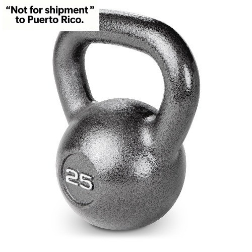 25lb Cast Iron Kettlebell, Single