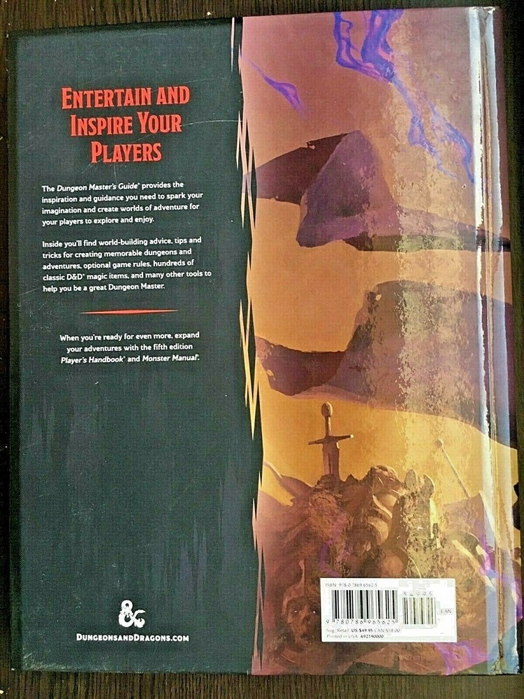 D & D Dungeon Maters Guide Rule Book