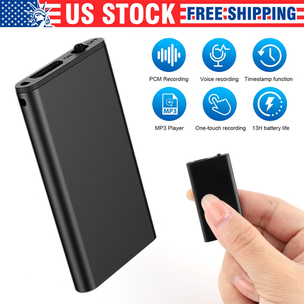 Mini Hidden Spy Digital Audio Voice Activated Recorder Smart MP3 Playback Small