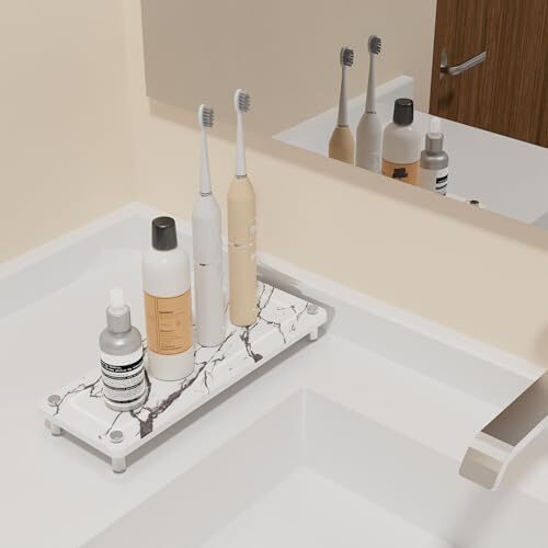 Stone Drying Tray Water Absorbing Stone Tray For Sink Bathroom Diatomaceous Eart