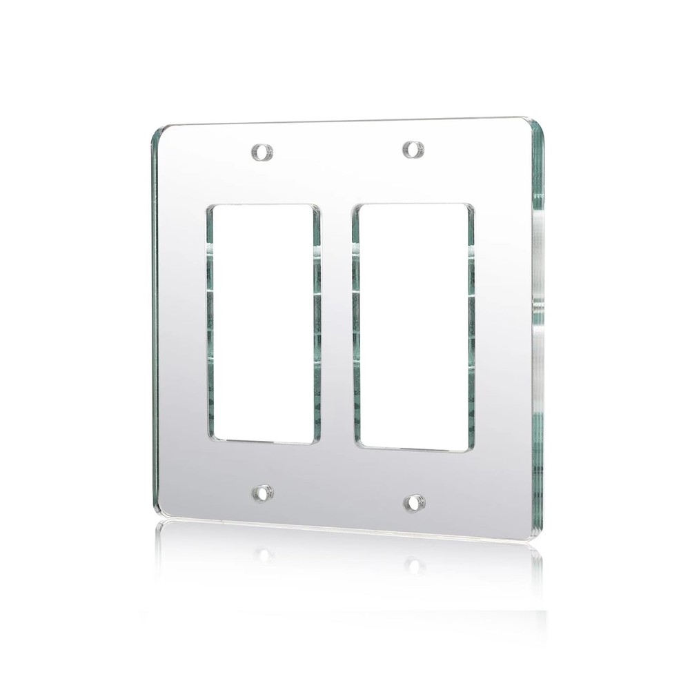 Mirror Light Switch Plates Double Rocker Standard Size, 1PC-Double