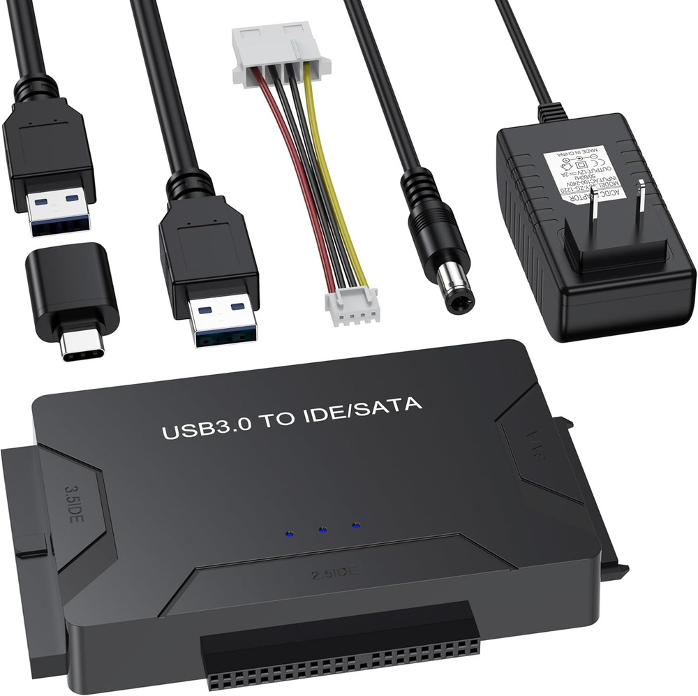 Hard Drive Reader USB 3.0 & Type C to SATA IDE Adapter, Internal Data Transfe...