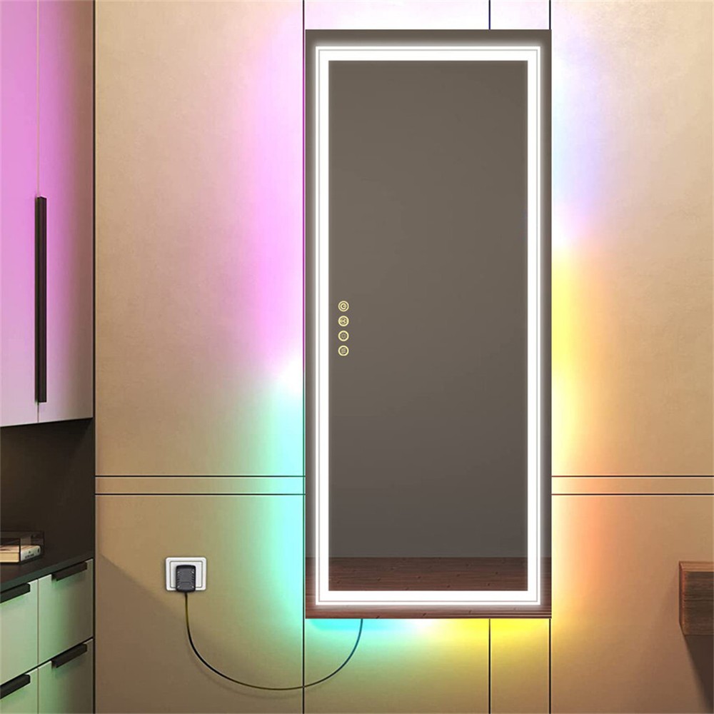Large Full Size LED Bathroom HD Mirror Antifog Vanity Mirror Vertical/Horizontal