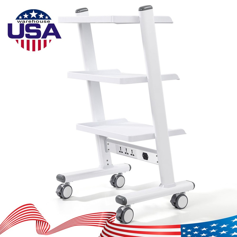 Dental Trolley Cart Mobile Rolling Serving Cart 3 Layers /Multi-Function Cart
