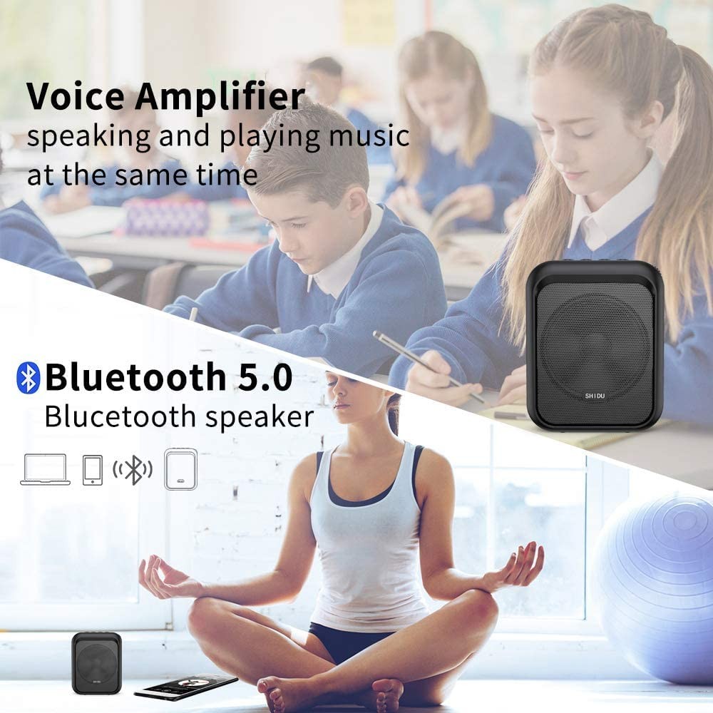 Mini Voice Amplifier Portable Rechargeable Bluetooth Speaker with Wired Micropho
