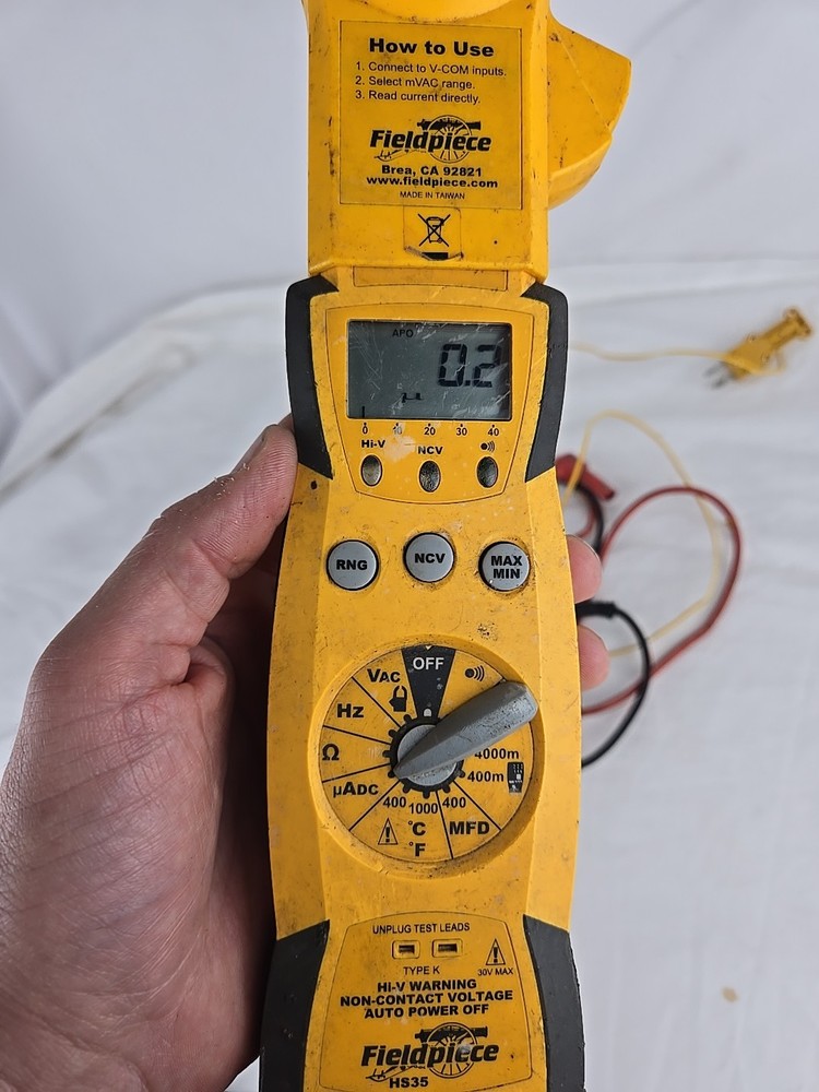 Fieldpiece HS35 Digital Stick Meter & ACH4 Clamp Ohms Temp