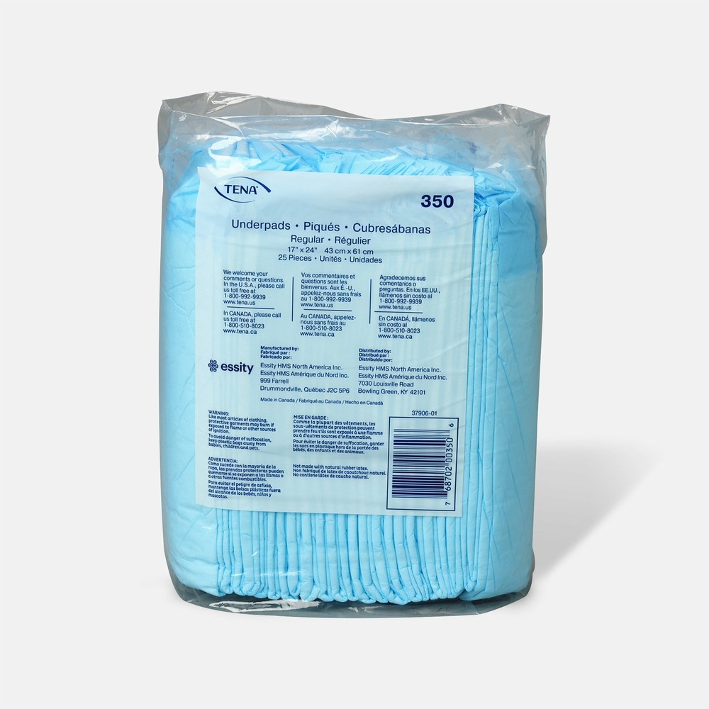 300 - Underpad, 17'' X 24'', Moderate Absorbency Disposable, Tena #350
