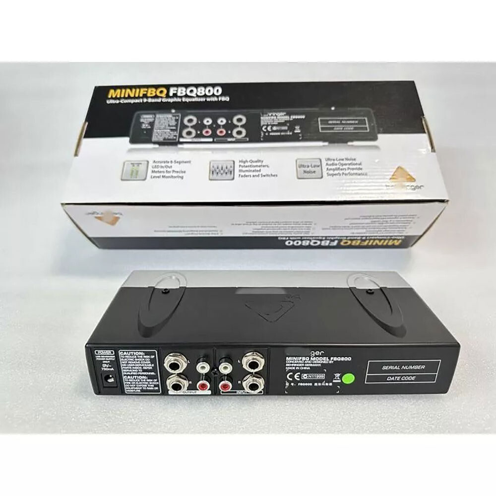 FBQ800 Ultra-compact 9-Band Graphic EQ Equalizer Suppressor Equalizer Processor