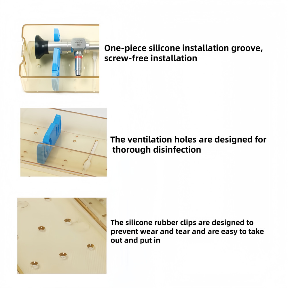 PPSU Endoscope Instruments Sterilization Tray Autoclave Case Sterilization Box M