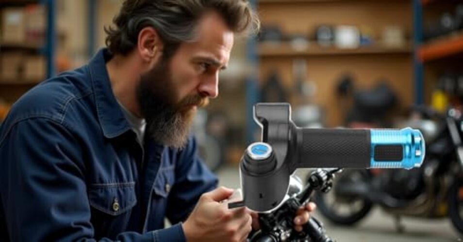 Throttle Grip LCD Screen Throttle Accelerator Handle Grips with Cable and Key