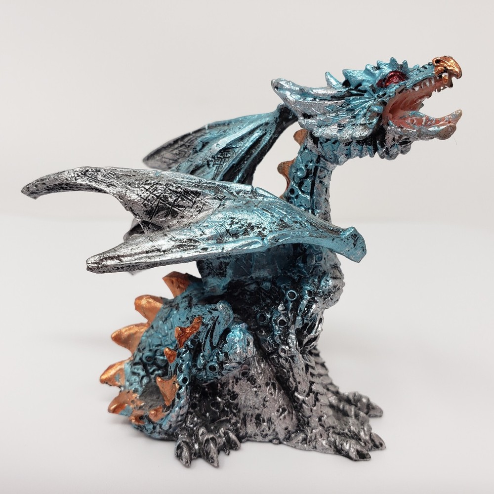 Dragon Mythical Magical Dragon Blue Sparkle Decor