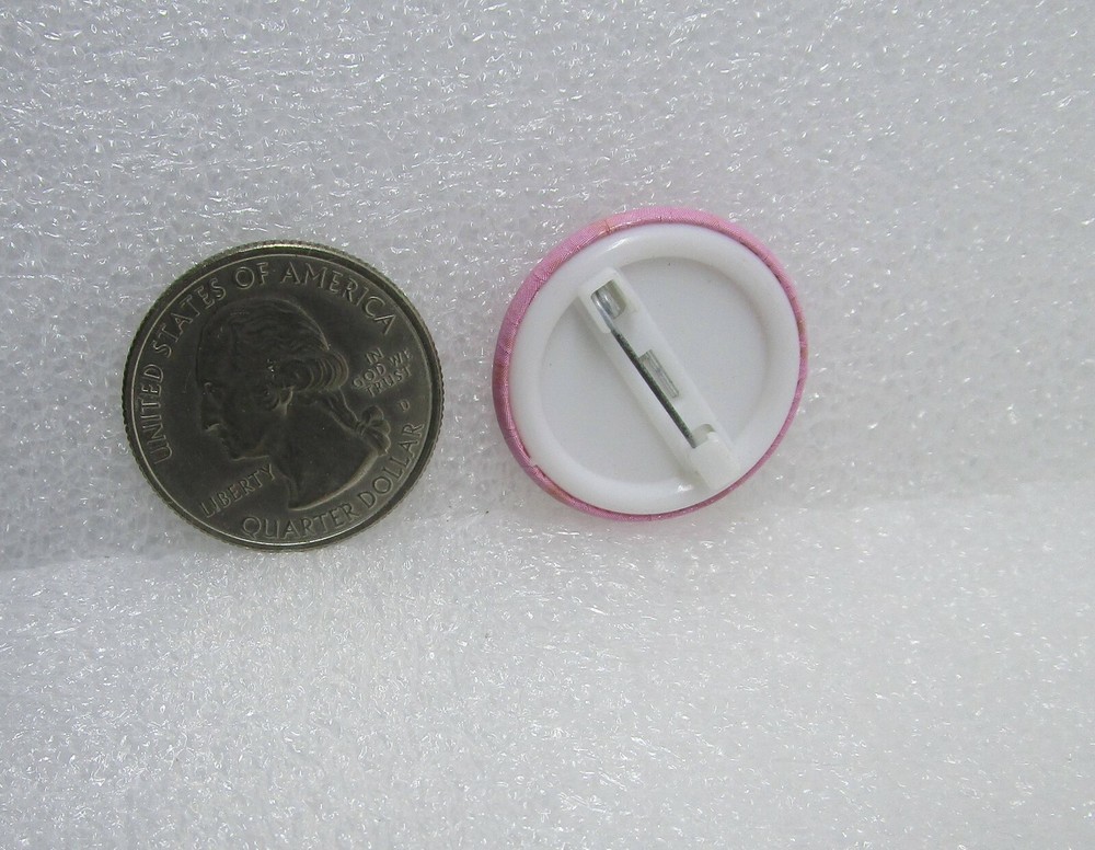 Pink Butterfly Button Pin