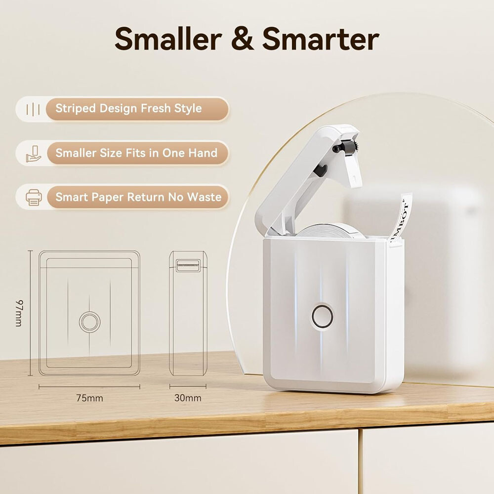 Label Maker Machine with Tape NIIMBOT D110 Label Maker Portable Bluetooth